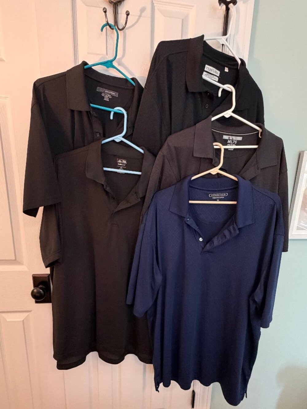 5 golf shirts, XXL,